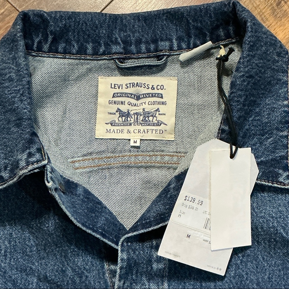 Levi’s Made & Crafted Embroidered Denim Trucker Jacket – Size M – NWT - Picture 2 of 13